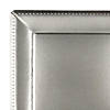 13" Silver Square Edge Beaded Disposable Paper Charger Plates (50 Plates) Image 1