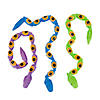 14 1/2" Purple, Green & Blue Plastic Jointed Wiggle Snakes - 36 Pc. Image 1