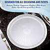 14" Clear Pavilion Round Disposable Plastic Trays (16 Trays) Image 3