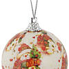14-Piece Snowman Decoupage Christmas Ball Ornament Set  2.25" (60mm) Image 2