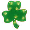 14" Pre-Lit Green St.Patrick's Day Irish Shamrock Window Silhouette Decoration Image 1