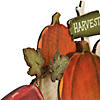 14" Red Truck with Pumpkins Fall Harvest Sign Decoration Image 3