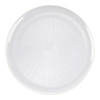 14" White Pavilion Round Disposable Plastic Trays (24 Trays) Image 1