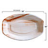 14" x 10" Oval Natural Palm Leaf Eco-Friendly Disposable Trays (25 Trays) Image 2