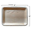14" x 10" Rectangular Natural Palm Leaf Eco-Friendly Disposable Trays (100 Trays) Image 2