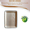 14" x 10" Rectangular Natural Palm Leaf Eco-Friendly Disposable Trays (100 Trays) Image 4