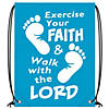 14" x 18" Exercise Your Faith Drawstring Bags - 12 Pc. Image 2