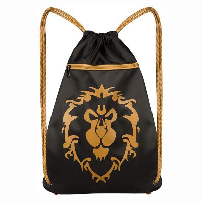 14" x 19" World of Warcraft Alliance Loot Bag Drawstring Cinch Backpack Image 1