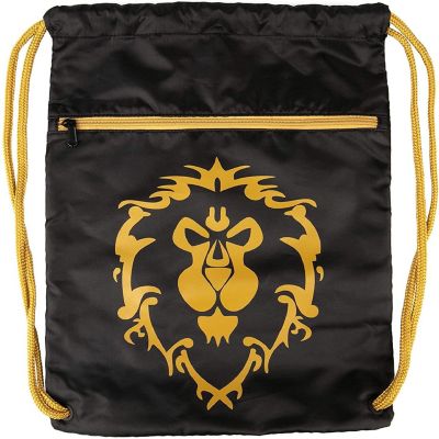 14" x 19" World of Warcraft Alliance Loot Bag Drawstring Cinch Backpack Image 1