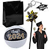 144 Pc. Graduation Class of 2024 Black & Gold Handout Kit for 36 Image 1
