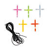 15" Bulk 50 Pc. Necklaces with 2" Cross Glow Stick Charm Image 2