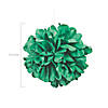15" Green Hanging Tissue Paper Pom-Pom Decorations - 6 Pc. Image 1