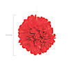 15" Red Hanging Tissue Paper Pom-Pom Decorations - 6 Pc. Image 1