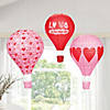 15" Valentine Hot Air Balloon Hanging Paper Lanterns - 3 Pc. Image 2