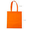 15" x 17" Bulk Large Orange Nonwoven Tote Bags - 48 Pc. Image 1