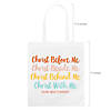15" x 17" Large Christ Beside Me Nonwoven Tote Bags - 12 Pc. Image 1