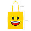 15" x 17" Large Nonwoven  Emoji Tote Bags - 12 Pc. Image 1