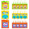 15" x 17" Large Nonwoven Monster Face Tote Bags - 12 Pc. Image 1