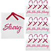 15" x 17" Large Nonwoven Pink Ribbon Strong Tote Bags - 12 Pc. Image 1