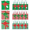15" x 17" Large Nonwoven Wrapped Christmas Present Tote Bags - 12 Pc. Image 1