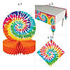 156 Pc. Tie-Dye Swirl Disposable Tableware Kit for 24 Guests Image 2