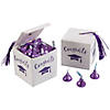 157 Pc. Graduation Favor Boxes with Purple Tassel & Purple Hershey&#8217;s<sup>&#174;</sup> Kisses<sup>&#174;</sup> Kit for 25 Image 1