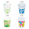16 oz. Bulk 250 Ct. Luau Party Disposable Plastic Cup Assortment Kit Image 1