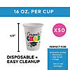 16 oz. Bulk 50 Ct. Congrats Grad White Disposable Plastic Cups Image 1