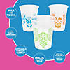 16 oz. Bulk 50 Ct. Luau Tiki Mask Print Clear Disposable Plastic Cups Image 1