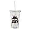 16 oz. Class of 2024 Reusable BPA-Free Plastic Tumbler with Lid & Straw Image 1