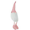 16" Pink and White Sitting Spring Gnome Figure Image 1