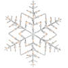 16" White Lighted Snowflake Christmas Window Silhouette Image 1