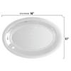 16" x 11" Clear Oval Disposable Plastic Trays (14 Trays) Image 1