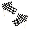 16" x 11" Medium Plastic Black & White Checkered Racing Flags - 12 Pc. Image 3