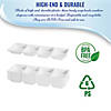 16" x 5" White 4-Section Rectangular Disposable Plastic Trays (18 Trays) Image 3