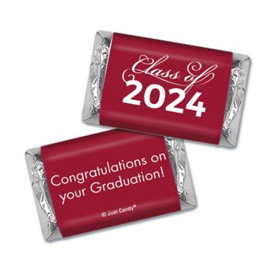 164 Pcs Maroon Graduation Candy Party Favors Class of 2024 Hershey's Miniatures Chocolate (Approx. 164 Pcs) Image 1