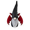 17" Black and Red Halloween Boy Gnome with Bat Wings Image 1