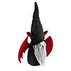 17" Black and Red Halloween Boy Gnome with Bat Wings Image 2