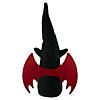 17" Black and Red Halloween Boy Gnome with Bat Wings Image 3