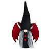 17" Black and Red Halloween Girl Gnome with Bat Wings Image 1
