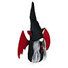 17" Black and Red Halloween Girl Gnome with Bat Wings Image 2
