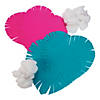 17" Fleece Pink & Blue Heart-Shaped Tied Pillow Craft Kit - Makes 6 Image 1