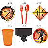 171 Pc. Basketball Party Disposable Tableware Kit for 24 Guests Image 1