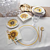 177 Pc. Sunflower Bridal Shower Disposable Tableware Kit for 24 Guests Image 1