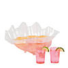 18 1/2" Sea Shell Shaped Frosted Plastic Punch Bowl Serveware Image 1
