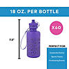 18 oz. Bulk 60 Ct. Smile Face Neon Reusable Plastic Water Bottles Image 1