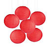 18" Red Hanging Paper Lanterns &#8211; 6 Pc. Image 1
