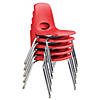 18" Stack Chair with Swivel Glides, 5-Pack - Red Image 2