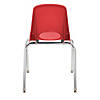 18" Stack Chair with Swivel Glides, 5-Pack - Red Image 3