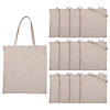 18" x 20" Bulk 12 Pc. Large Plain Canvas Zipper Tote Bags Image 1